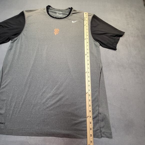 San Francisco Giants Shirt Mens XXL Gray Nike Pro Dry Fit MLB Performance - Picture 5 of 9
